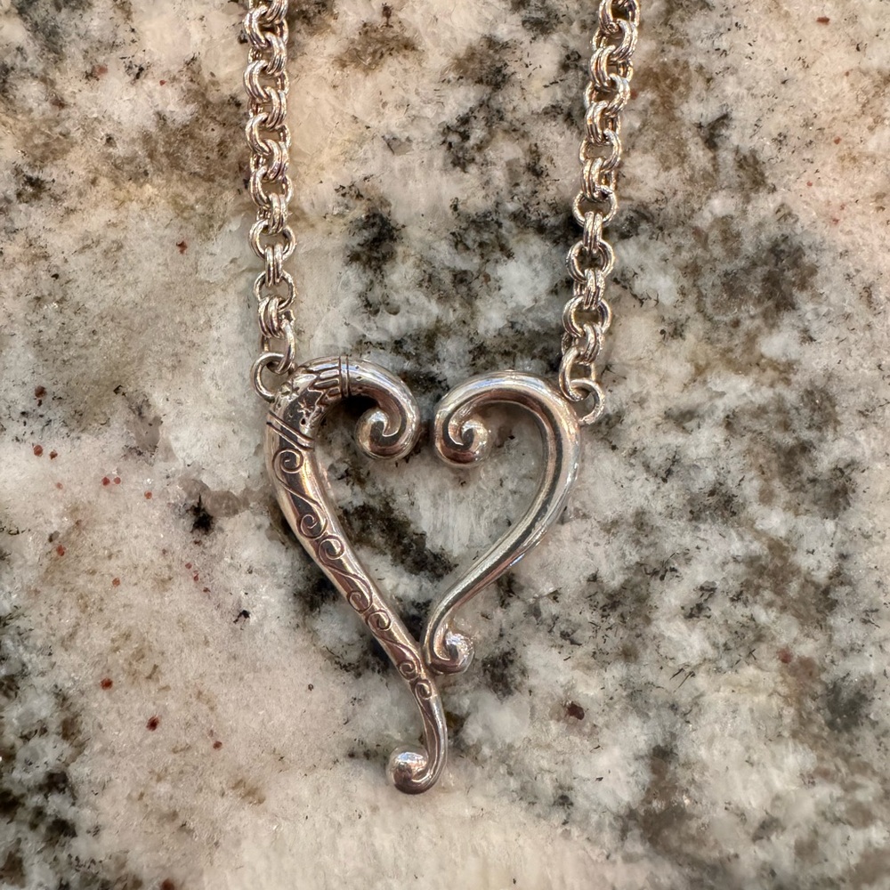 ADORE ME HEART Silver Heart Pendant Necklace